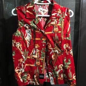 Aloha Rodeo Women's Aloha Shirt / Vest Medium Size